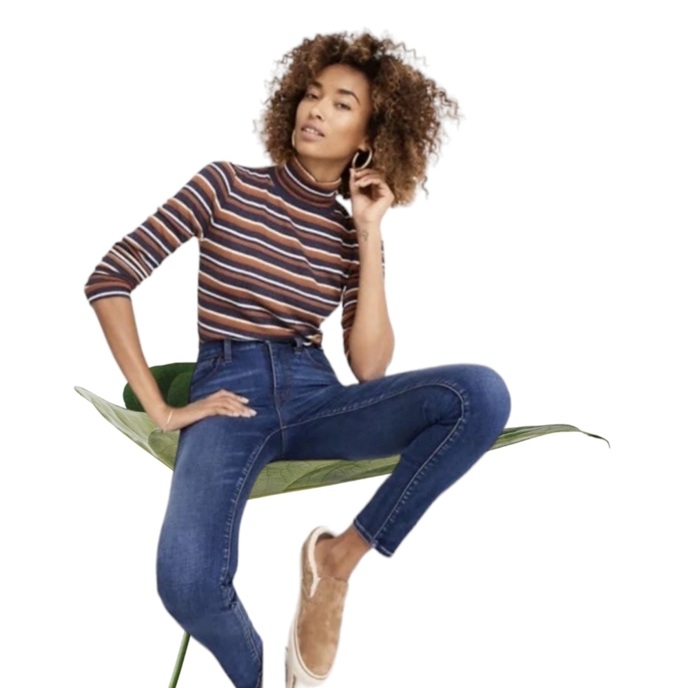 MADEWELL Women High-rise Skinny Jeans Dark Blue Wash Size 24 EUC